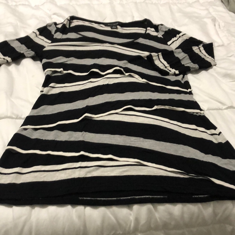 Black, white and gray cotton tunic